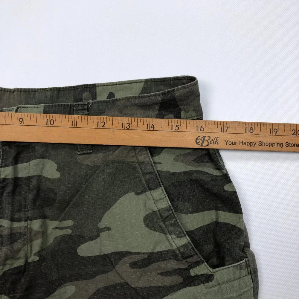 Genuine Dickies Mens 32 Camo Ripstop Cargo Shorts Green 10